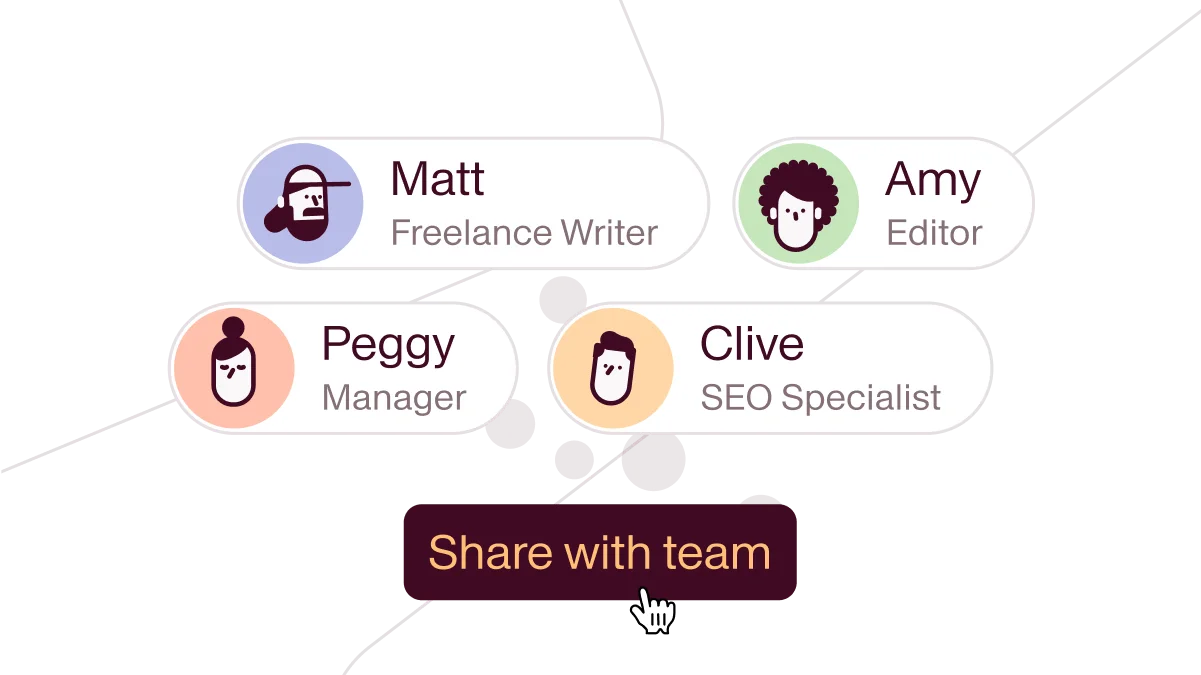 Team access feature in Relato